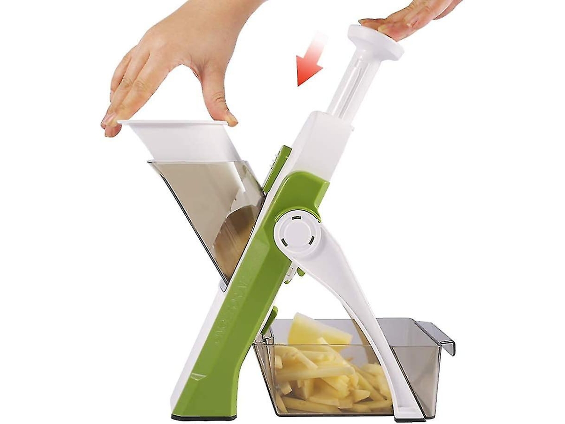 Cortador de verduras manual multifuncional Once For All, acero inoxidable, para rebanadas, julianas y cubos Everley891