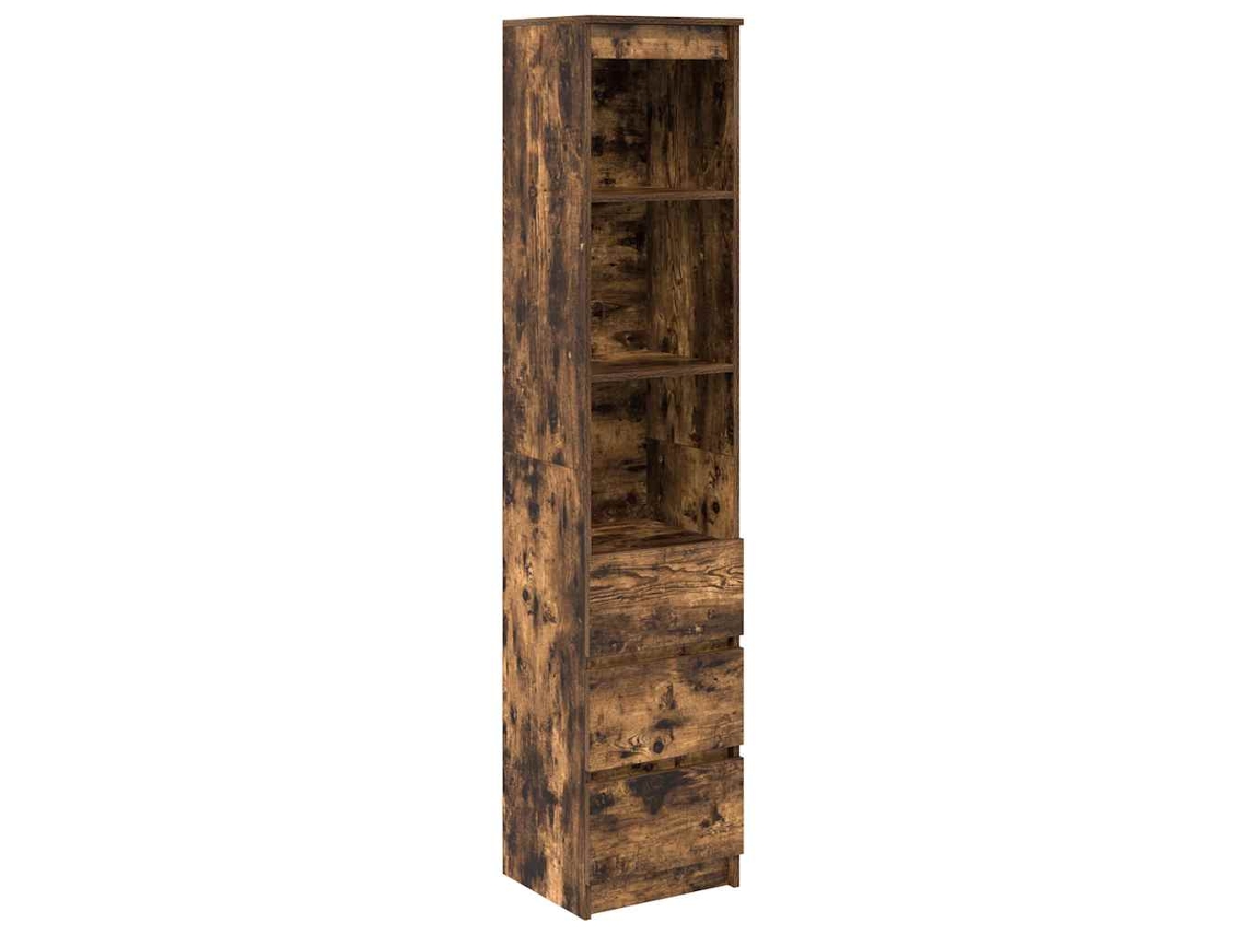 Maison Exclusive - Aparador Alto Roble Ahumado 37,5x35x180 Cm Madera De Ingeniería