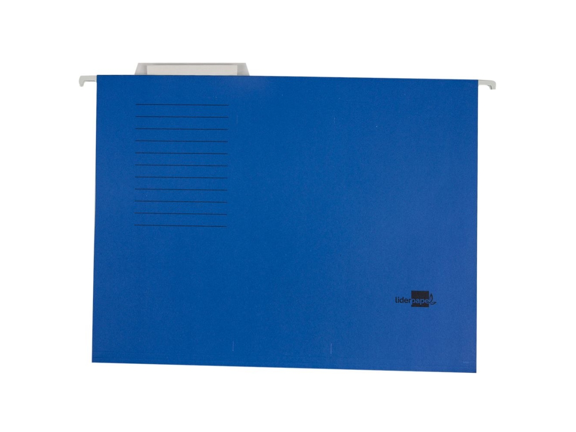 Carpeta Colgante LIDERPAPEL Kraft Tallos Metálicos Azul