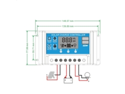 Controlador De Carga Solar De 30 A Con Pantalla Lcd, Regulador De Batería Para Paneles Solares.