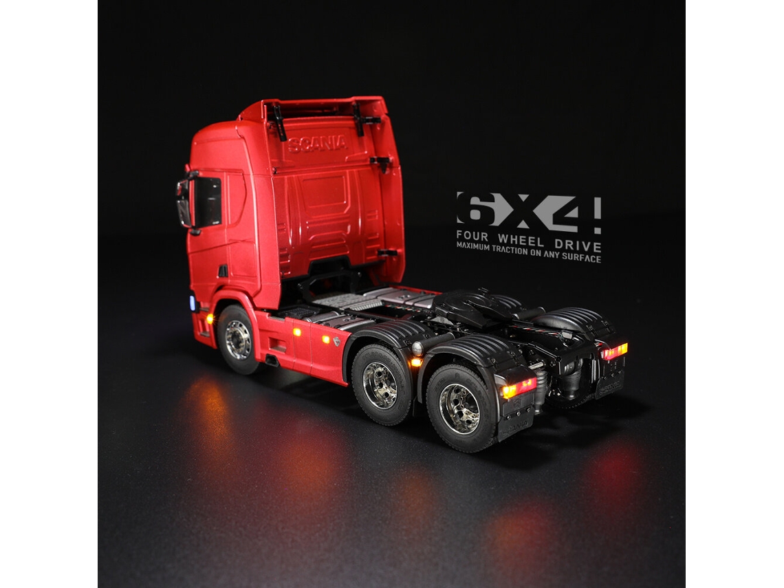 Con Motor Esc Servoorlandoo Hunter Oh32t01 Scania R650 1/32 6x4 Tractor Kit Diy Juguete