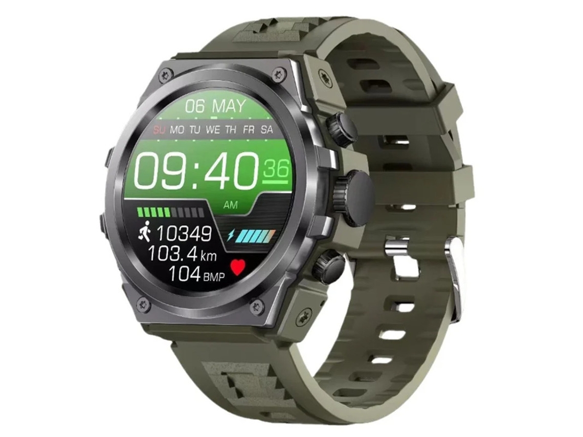 Reloj inteligente Yizhood con cinco botones, monitorización de oxígeno en sangre, clasificación de impermeabilidad IP68, llamadas Bluetooth y batería de 400 mAh.