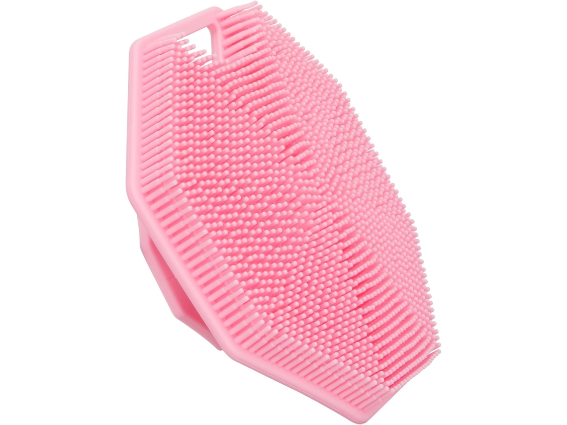 Cepillo Silicona Rosa Para Baño Ducha Con Exfoliación Suave Masaje