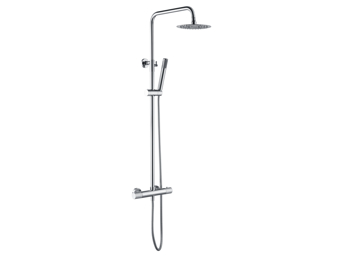Columna de ducha Extensible, Termostatico rociador extraplano color Cromo MICE COLLECTION