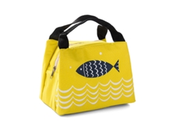 Bolsa Isotérmica Amarilla Impermeable De Gran Capacidad Para El Almuerzo, Con Revestimiento Laminado De Aluminio.
