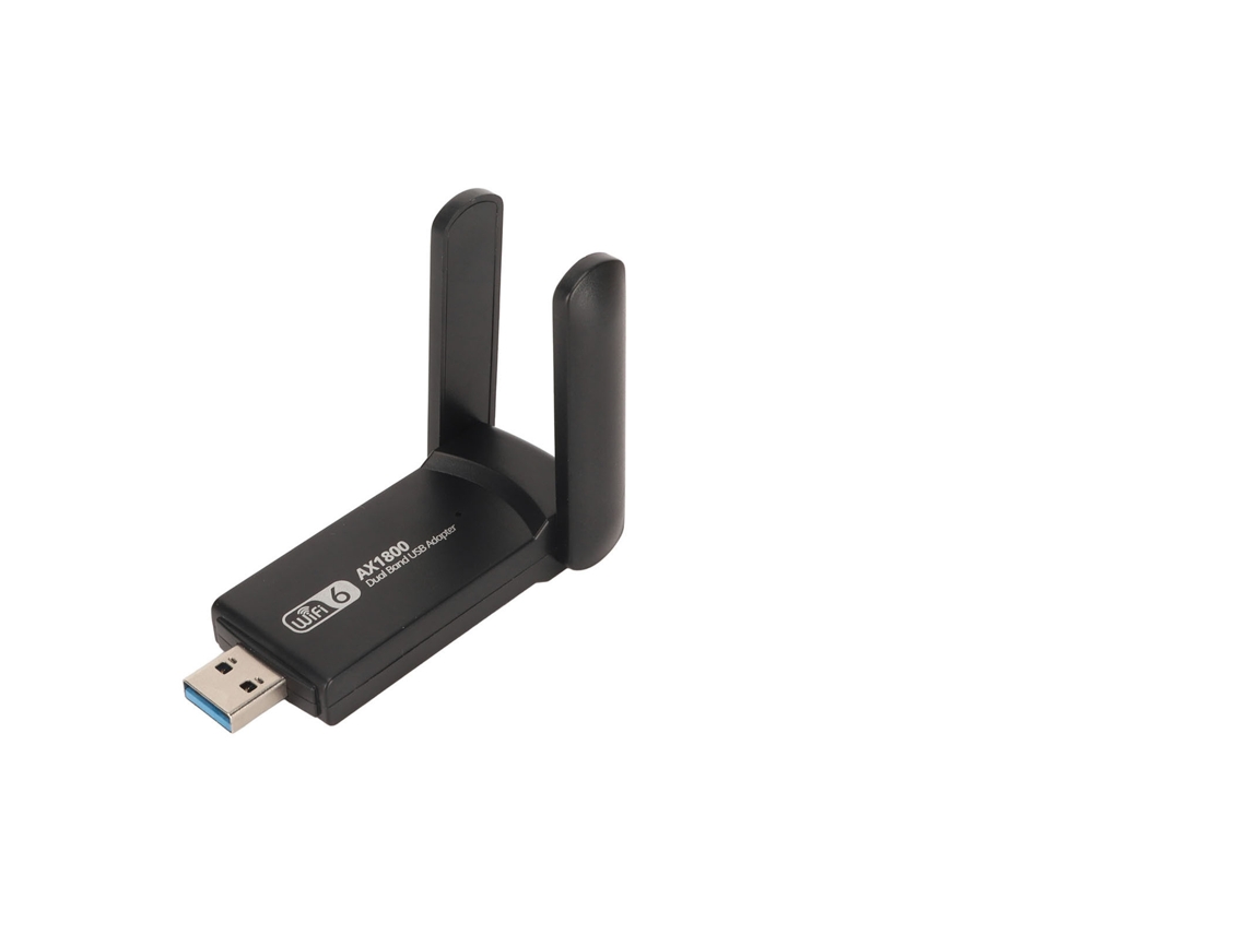 Adaptador Wifi 6 Dual Band 1800mbps Usb3.0 Con Antenas 3dbi Para Portátiles Y Tablets Plug And Play