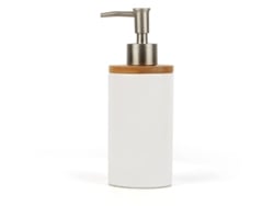 2026-dispensador De Jabón Cerámico Linjou Recargable Para Jabón Líquido (blanco)