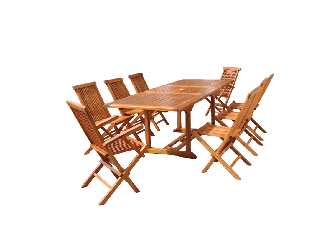 Conjunto de Comida CONCEPT U Lubok Oleada 8 Personas: Mesa Rectangular + 6 Sillas + 2 Poltronas