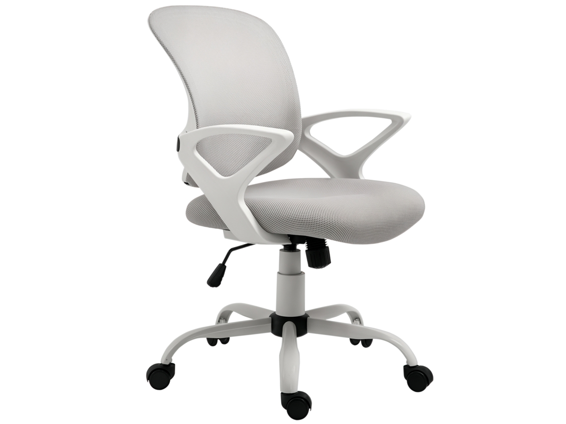 VPMKP - Silla de oficina Vinsetto de malla transpirable con asiento giratorio 360° y soporte lumbar 61x61x89-99 cm, gris