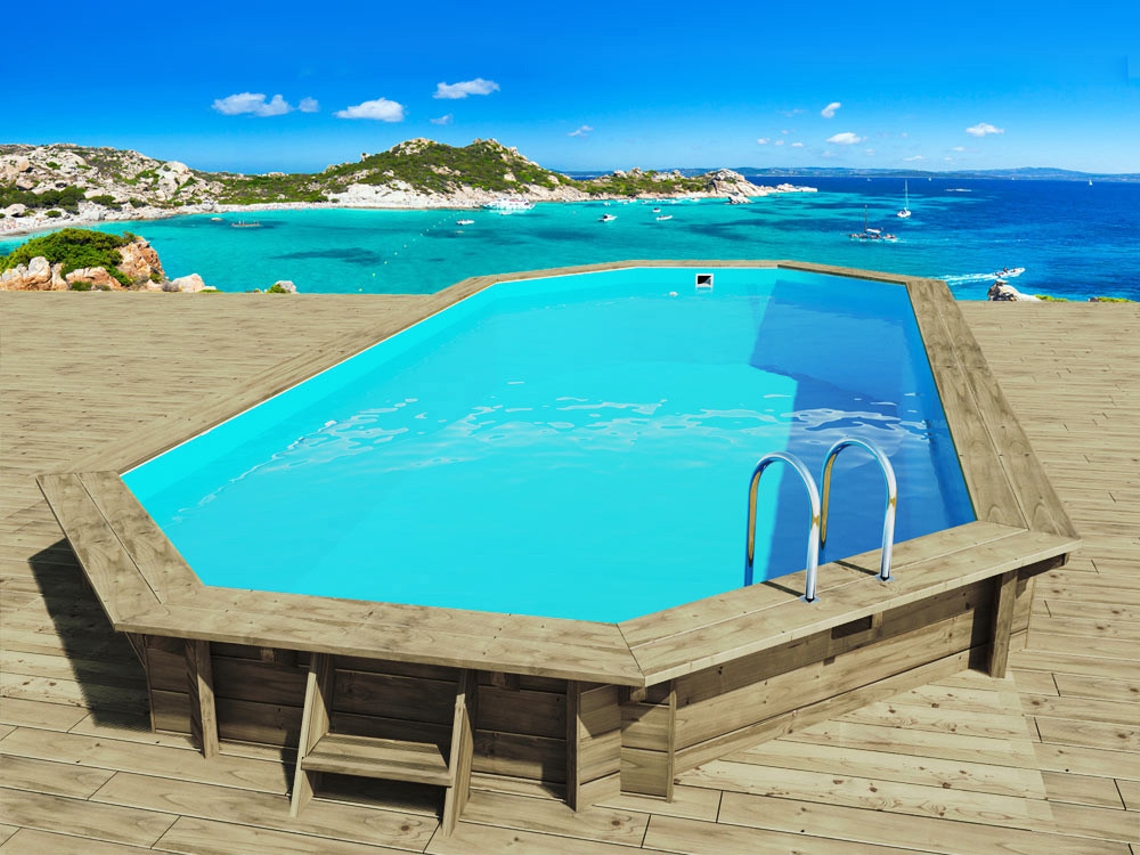 Piscina de madera "Ibiza" - 8.57 x 4.57 x 1.31 m HABITAT ET JARDIN