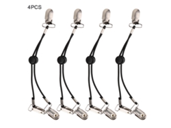 Pinzas ajustables multifunción para sábanas, sujetadores, clips y correas (negras)