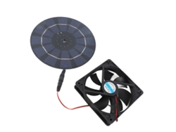 Ventilador de extracción solar de 10 W con panel solar de silicio monocristalino, kit de ventilación para caseta de mascotas, gallinero, caravana e invernadero.