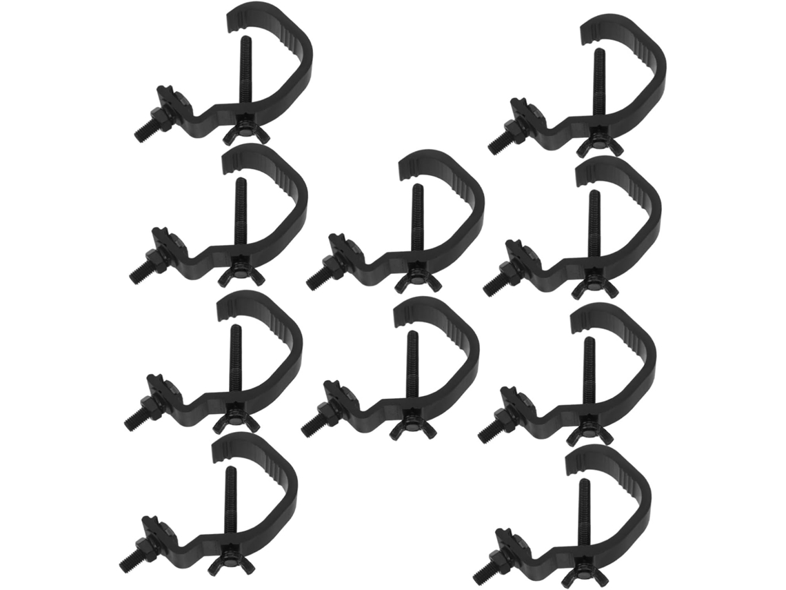 Juego De 10 Ganchos Resistentes Para Iluminación De Escenario, Abrazaderas Metálicas De Fácil Instalación.