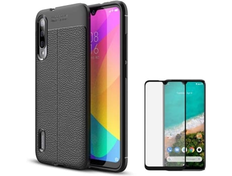 Carcasa y Protector Xiaomi MI A3 Rugged Leather Negro