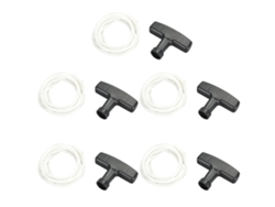 5 Cables De Arranque Para Cortacésped De 125 Cm Con Mangos Negros, Cable De Arranque Universal Para Generador De Gasolina.