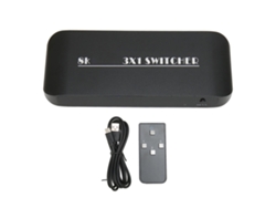 Conmutador HDMI (3 entradas, 1 salida, control remoto)