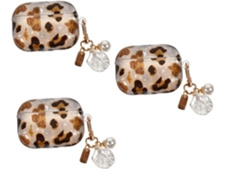 Juego De 3 Fundas Protectoras Con Estampado De Leopardo, Funda Resistente Con Cadena.