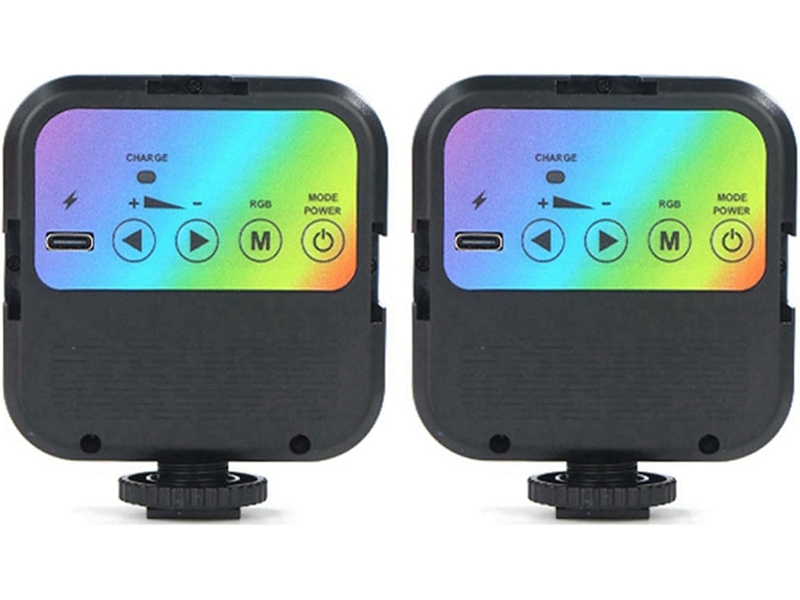 2 Mini Luces Led Rgb Portátiles Para Cámaras Dslr Y Videocámaras