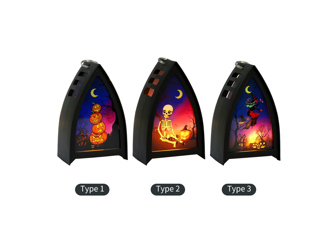 Linterna Led De Halloween Con Luces De Hadas, Funciona Con Pilas, Para Decoración De Fiestas.