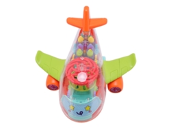 Dan26-juguete De Avión Eléctrico Para Niños Con Engranaje Transparente, Música Y Luces, Modelo De Avión Simulador Universal