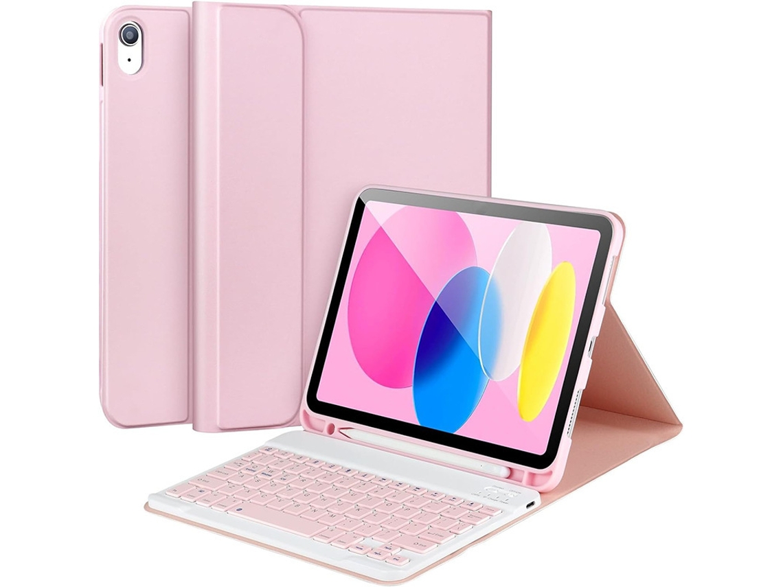 Funda con teclado para iPad Pro de 11 pulgadas, teclado magnético extraíble (rosa) Cuich (2018/2020/2021/2022)