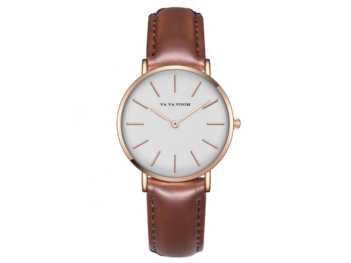 Reloj De Pulsera Sencillo De Cuarzo Para Mujer Con Diamantes De Imitación Y Cuentas De Oro Rosa Y Blanco.