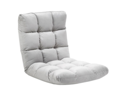 Sillón Convertible , Sillón Reclinable, Gran Comodidad, Respaldo Reclinable Multiposición (90°-180°), Franela De Poliéster Acolchada, Gris Claro.