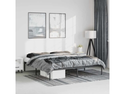 Estructura De Cama De Metal Negro 183x213 Cm