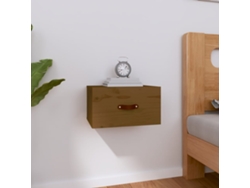 Mesita de Noche de Pared 40X29,5X22 Cm Marrón Miel