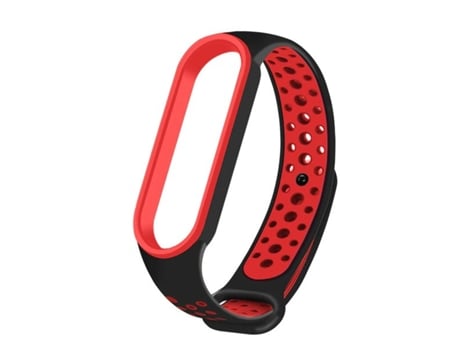 Pulsera Sportystyle para Xiaomi Mi Band 5 Negra / Roja PHONECARE