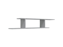 Estante de TV de pared en derivados de madera, Gris Sonoma, MAISON EXCLUSIVE