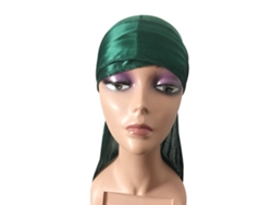 Elegante Pañuelo Antideslizante De Suave Seda Sintética Para Mujer En Color Verde.
