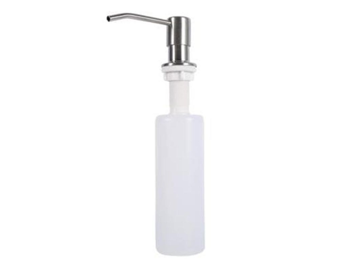 Dispensador De Jabón Para Fregadero De Cocina Acero Inoxidable 304 Nickel Cepillado 17oz Relleno Superior Rotación 360°