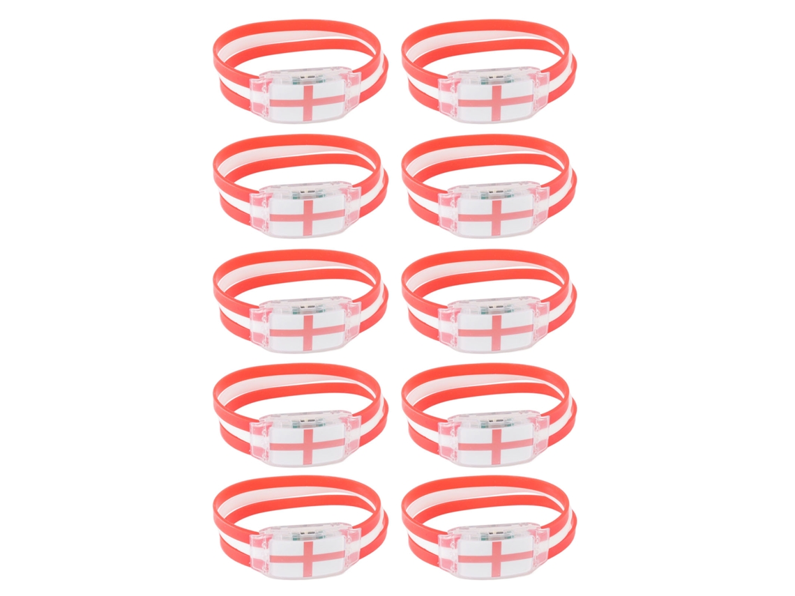 10 Pulseras Luminosas Con La Bandera Nacional, De Silicona Y Abs, Para Aficionados De La Copa Mundial De La Fifa 2022.