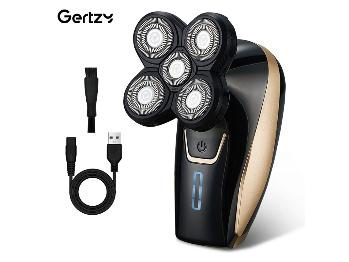 Recortador de barba multifuncional 5 en 1 para hombre, recargable por USB (negro)