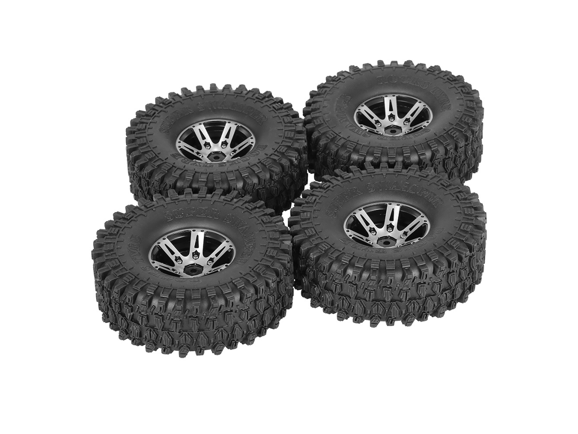 Ymsl 4 Piezas Neumáticos Austar Ax-5020a 1.9 Pulgadas Con Cubos Metálicos Para Rc Rock Crawler 1/10 Traxxas Redcat Scx10 Axial Hxl