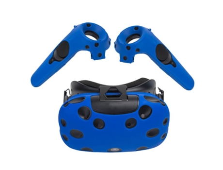 Carcasa de Silicona Antiderrapante SLOWMOOSE Anticaídas para Gafas 3D Realidad Virtual Azul