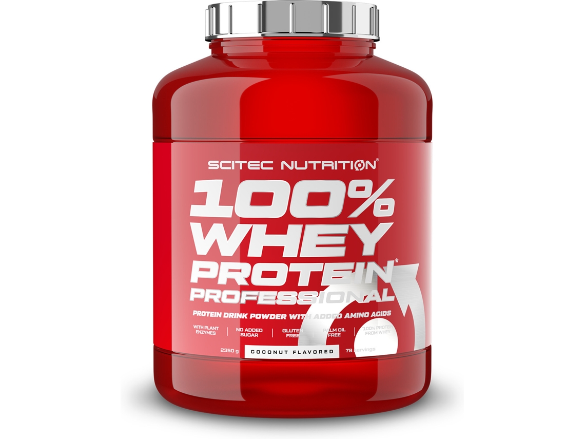Proteína SCITEC NUTRITION 100% Professional Fórmula Mejorada Ni Azúcares (2.35 Kg - Coco)