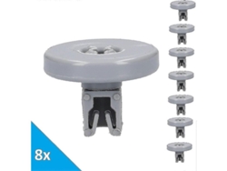 8 ruedas para la cesta inferior de lavavajillas (sin marca), compatibles con AEG, Electrolux, 50286965004, 502869500/4