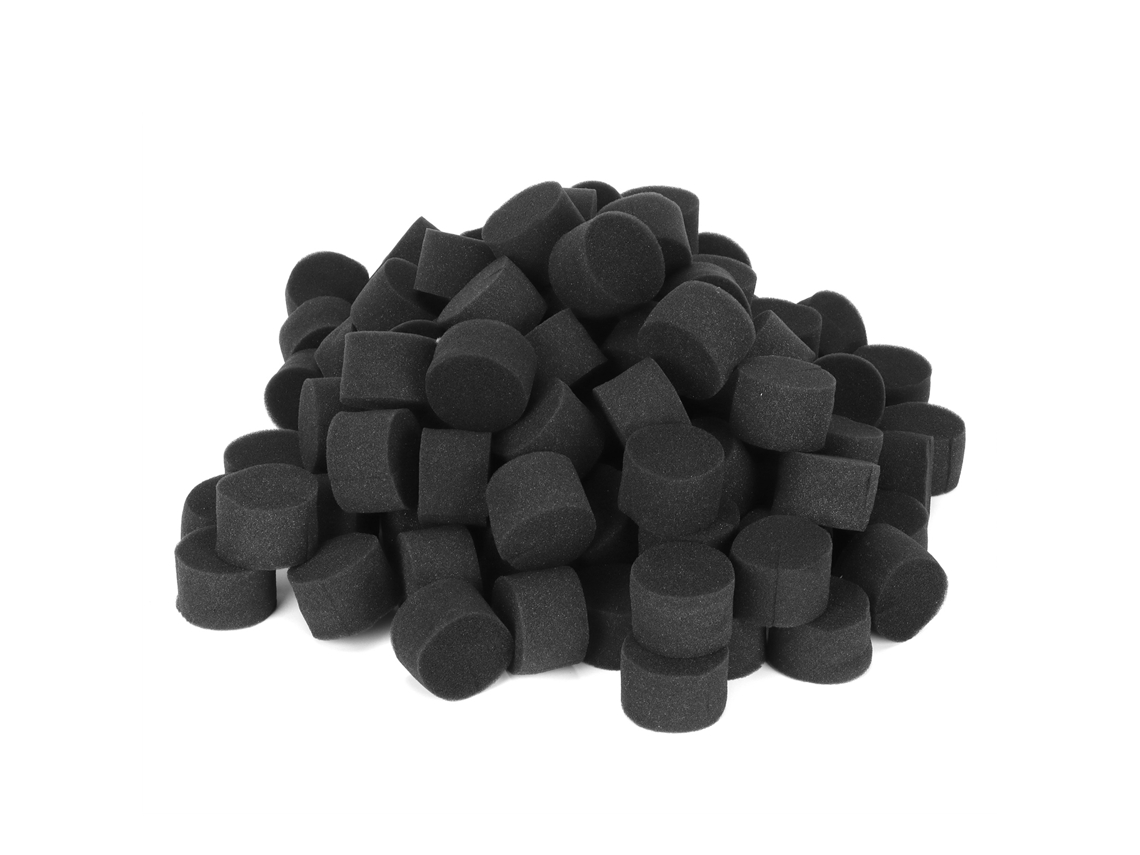 100 esponjas hidropónicas de 45x30 mm para plántulas, color negro.
