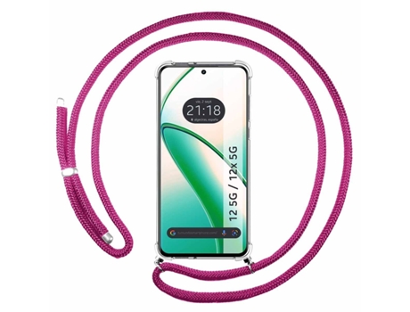 Funda Fucsia para Realme 12 5G 12X 5G TUMUNDOSMARTPHONE Silicona Rosa