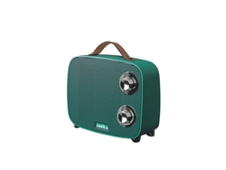 Termoventilador Cerámico Ptc Córcega Verde/cromo 1500w 2 Potencias 3 Funciones Antivuelco (21x23x13,6cm)