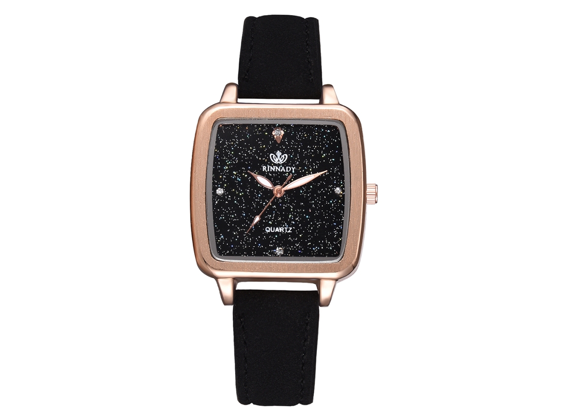 Relógio De Pulso Quartz Feminino Com Pulseira De Aço Liga E Mostrador Geométrico (vermelho)