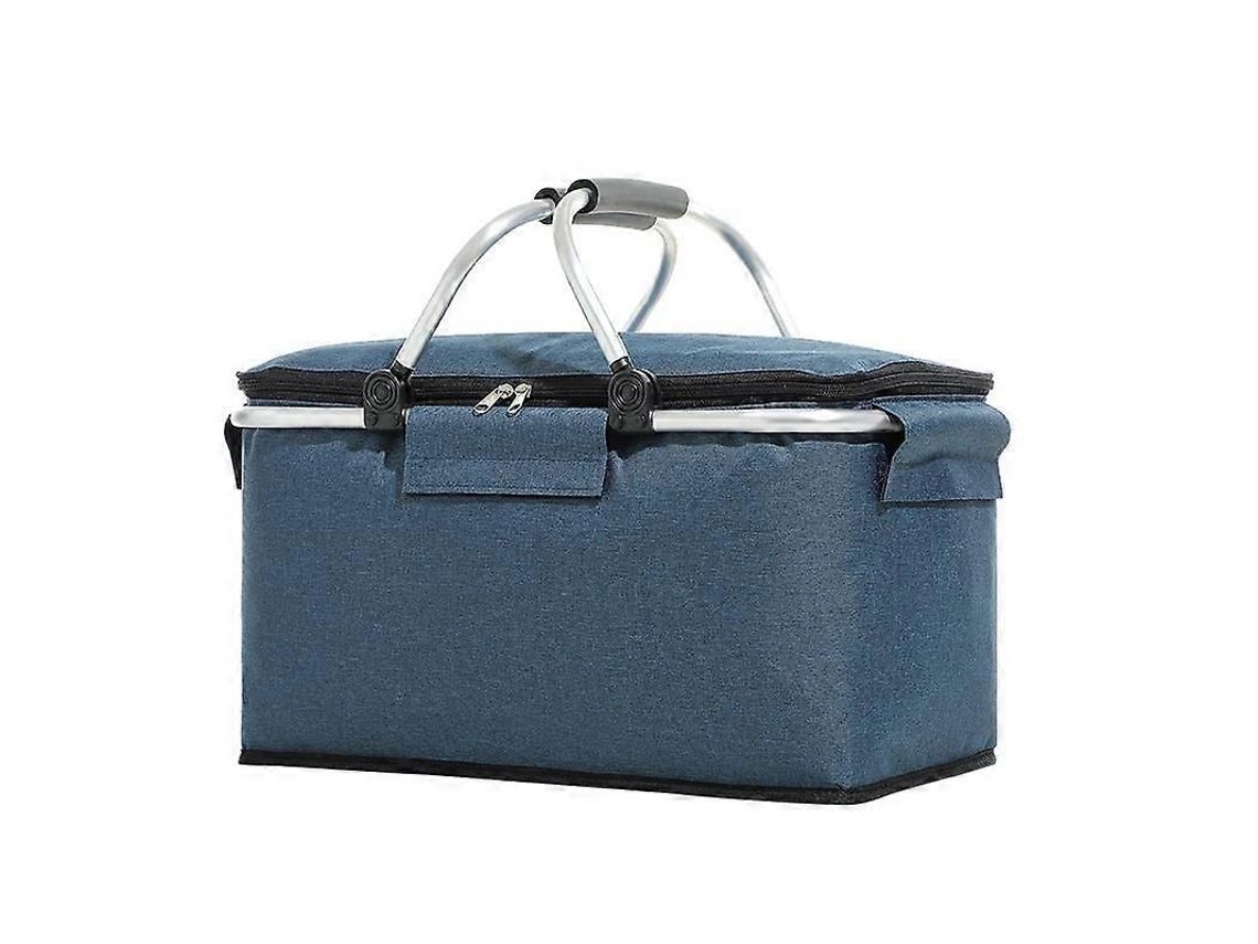 Bolsa térmica aislante con cesta de almacenamiento, portátil, plegable, a prueba de fugas, kit de supermercado con aluminio GOKOCO