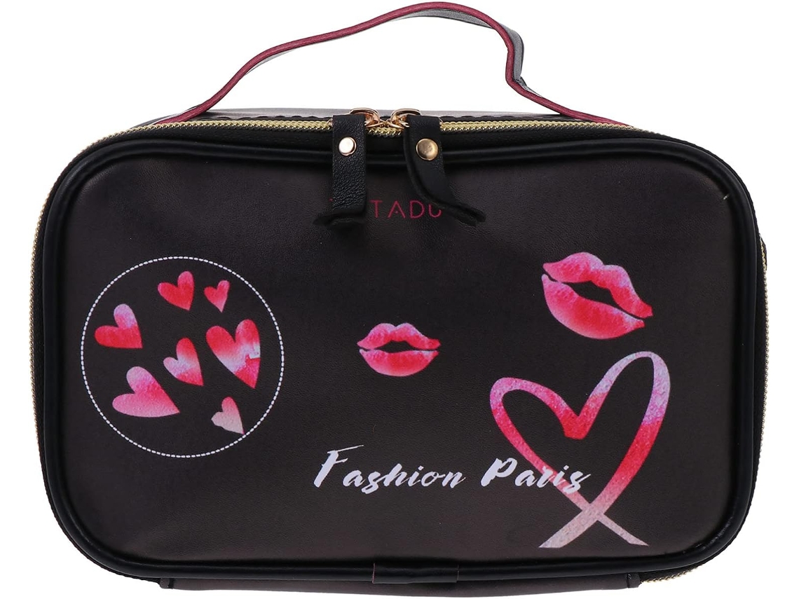 Neceser De Maquillaje De 3 Piezas Para Mujer, Neceser De Viaje De Piel Sintética A La Moda Con Cierre De Cremallera.