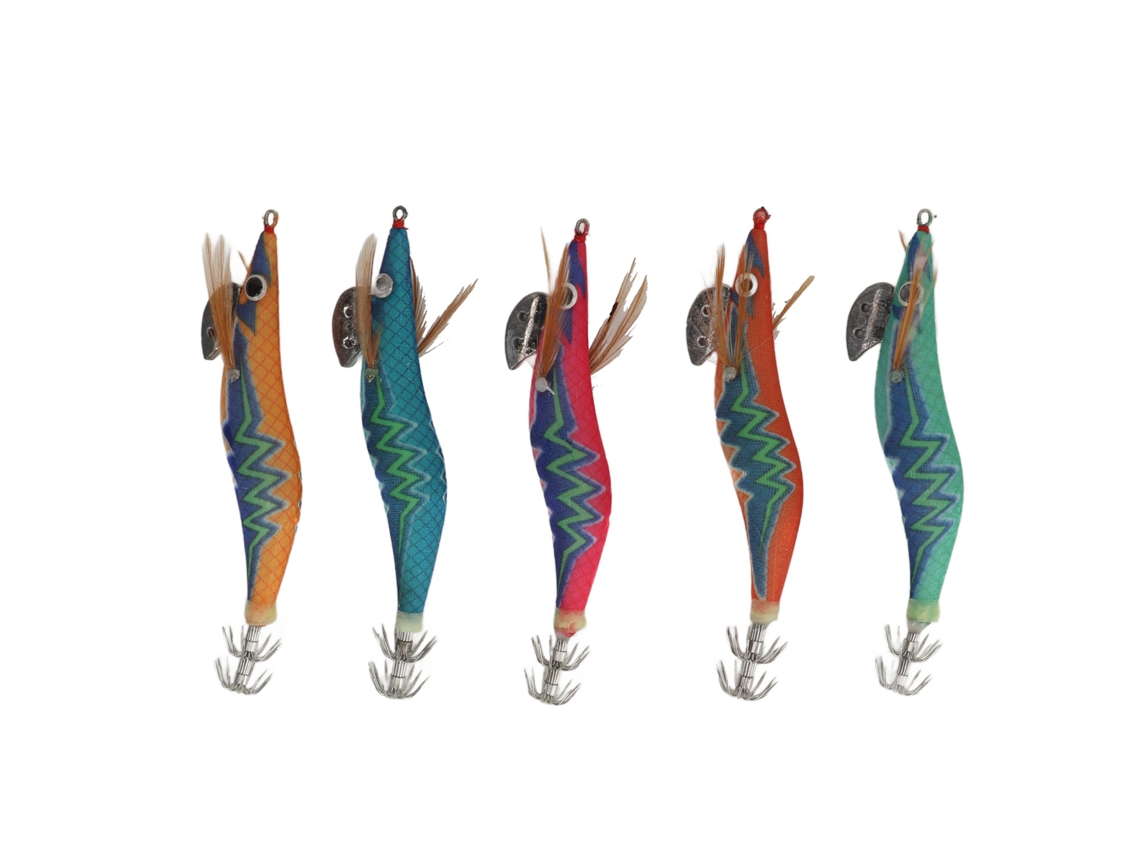 2026rebe-5pcs Señuelo De Camarón Luminoso Artificial, Anzuelos Jig De Plástico, Cebo Para Pesca En Agua Dulce Y Salada, Equipo De Pesca Tipo 2.5