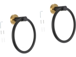 Juego de 2 toalleros de pared de acero inoxidable para baño y cocina.