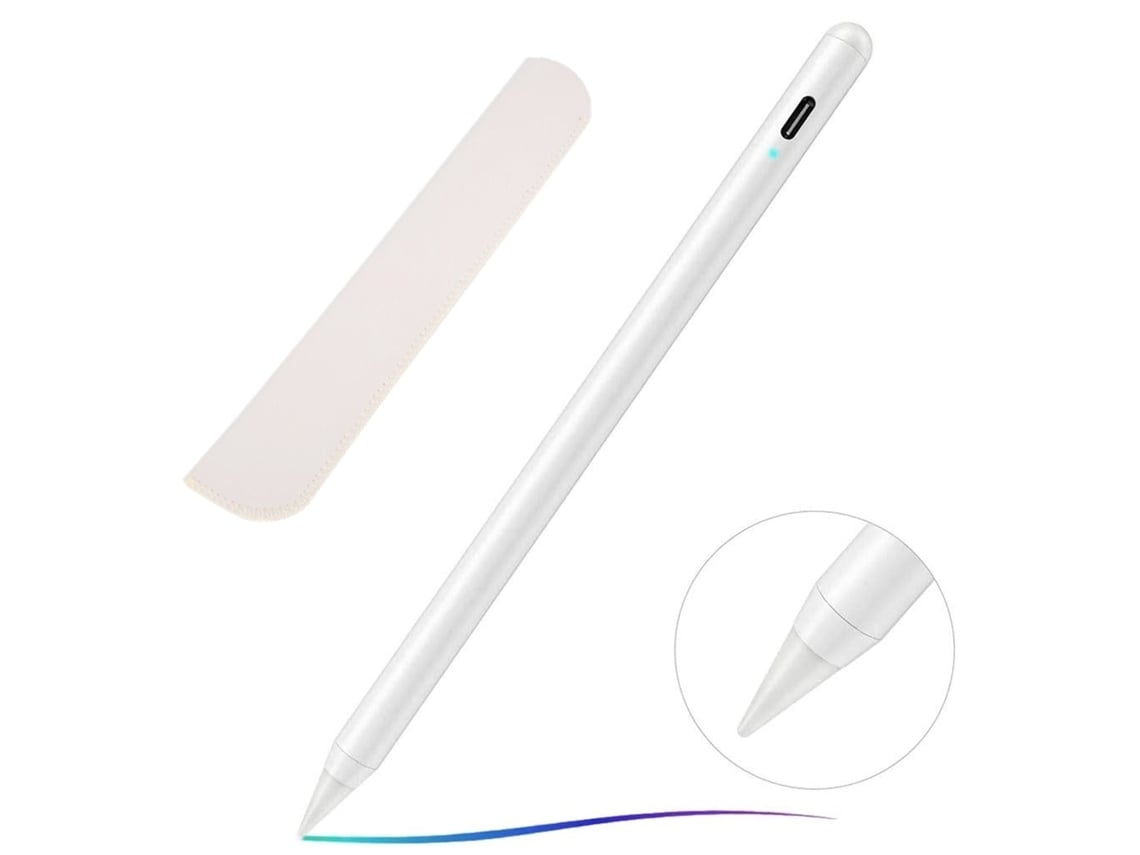 Lápiz óptico con rechazo de palma para iPad Pro 12.9 2020 A2229, A2233, A2069, A2232 y funda protectora - Blanco