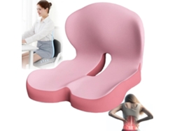 Cojín De Espuma Viscoelástica Para Asiento De Oficina Con Soporte Lumbar Para Sentarse Durante Largos Periodos (rosa) Digitallab