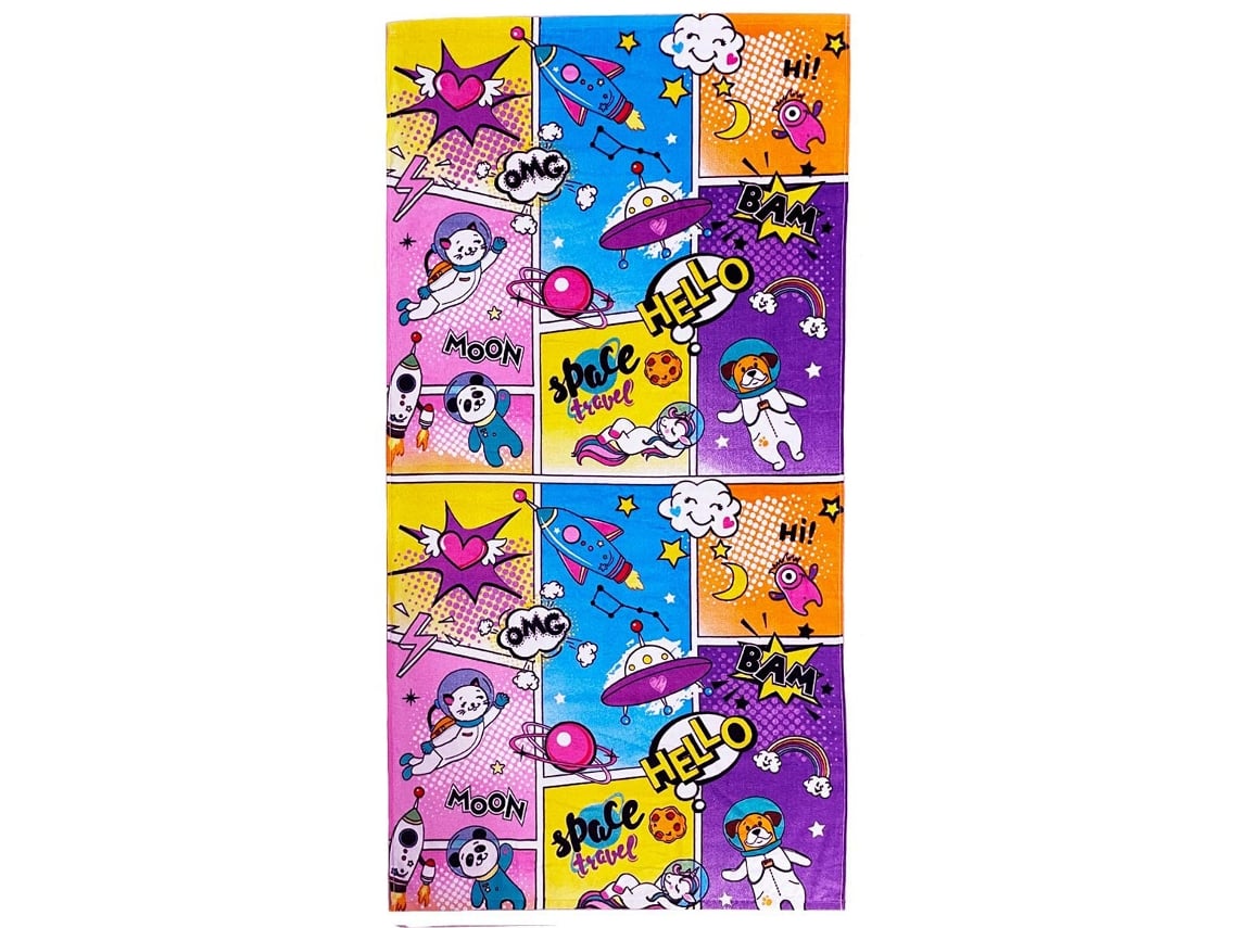 Toalla de playa de microfibra Yuysan para niños, absorbente y de secado rápido, 140 x 70 cm, colorida.